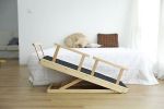 Tall Adjustable Pet Ramp, Folding Portable Wooden Dog Cat Ramp with Safety Side - Default