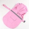 Dog Raincoats (Small) for Large Dogs with Reflective Strip Hoodie; Rain Poncho Jacket for Dogs - D4-Pink - [S]